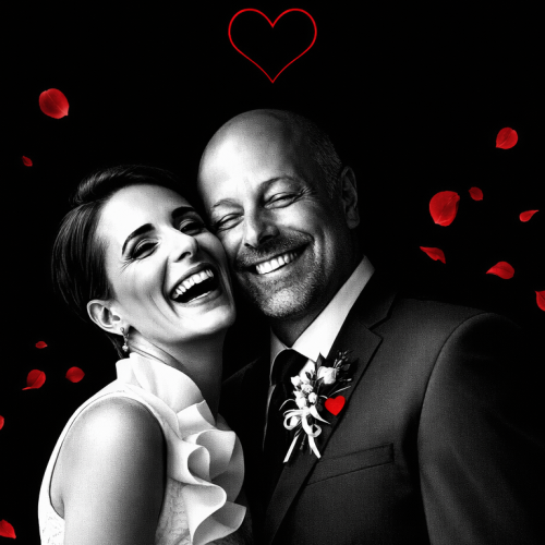 Minimalist Modern Love AI portrait style