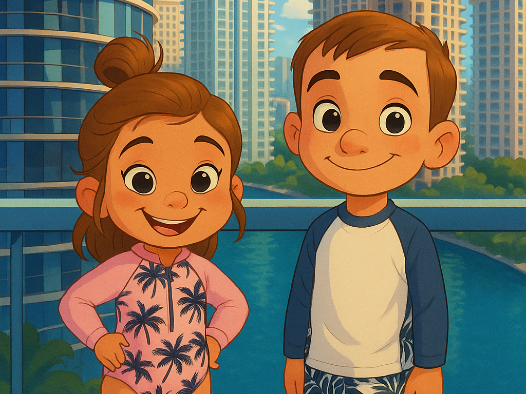 Tropical Island Cartoon