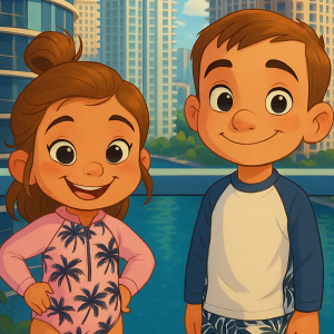 Tropical Island Cartoon