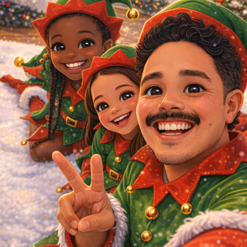 Christmas Elf AI portrait style