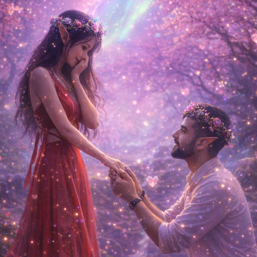 Fantasy Enchanted Lovers AI portrait style