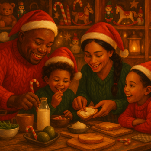 Santa's Workshop Magic AI portrait style