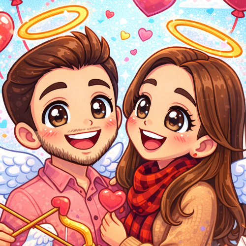 Cupid's Cartoon AI portrait style