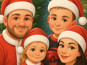 Santa Family Style cartoon result